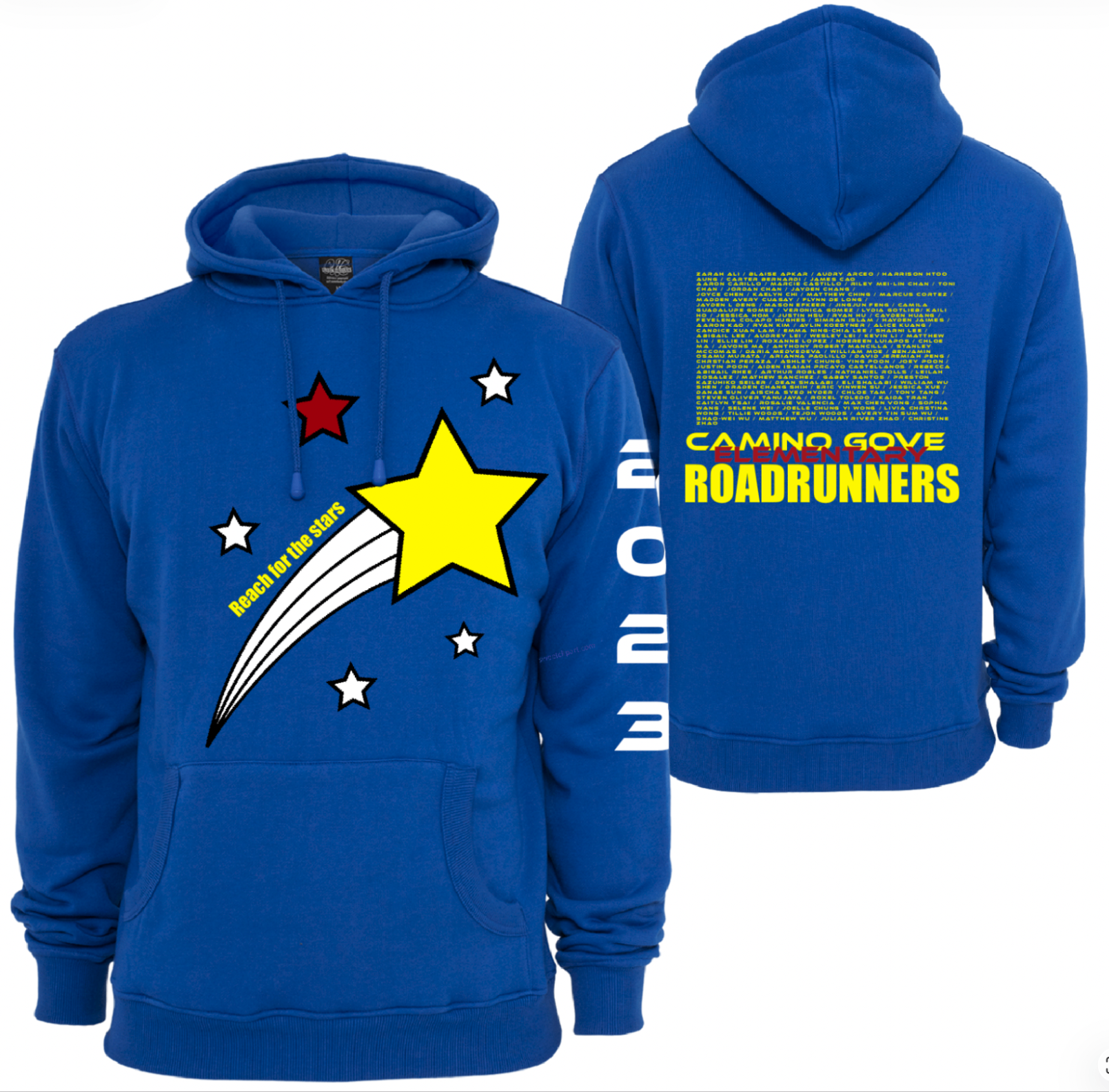 Camino Grove Elementary — Roadrunners 'Reach for the Stars' hoodie